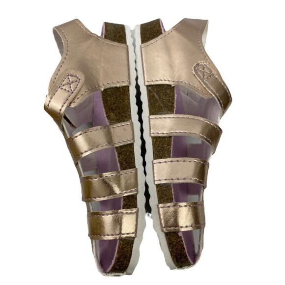 New in Box Tucker + Tate Girls Fisherman Sandals Rose Gold Pink Casual Summer 9M - Picture 3 of 8